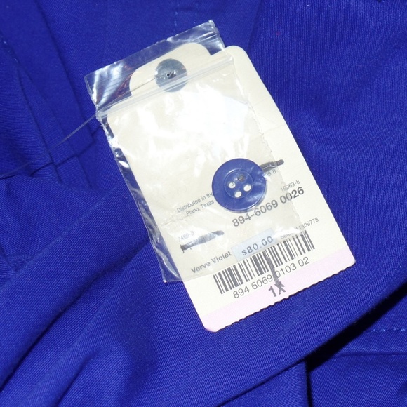 NWT Blue Zip Jacket Blazer Casual Cargo Plus NEW - Picture 6 of 6